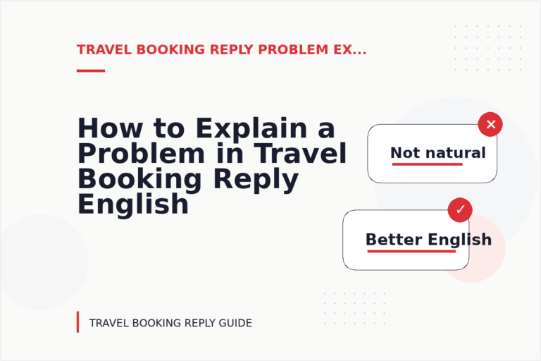 How to Explain a Problem in Travel Booking Reply English