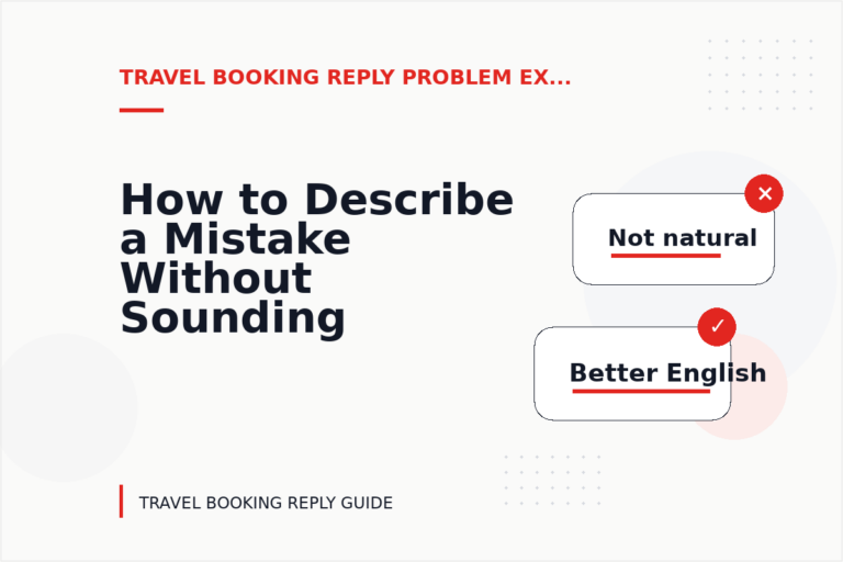 How to Describe a Mistake Without Sounding Rude in Travel Booking Reply English How to Describe a Mistake Without Sounding Rude in Travel Booking Reply English