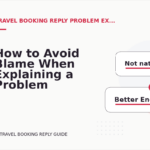 How to Avoid Blame When Explaining a Problem in Travel Booking Reply English