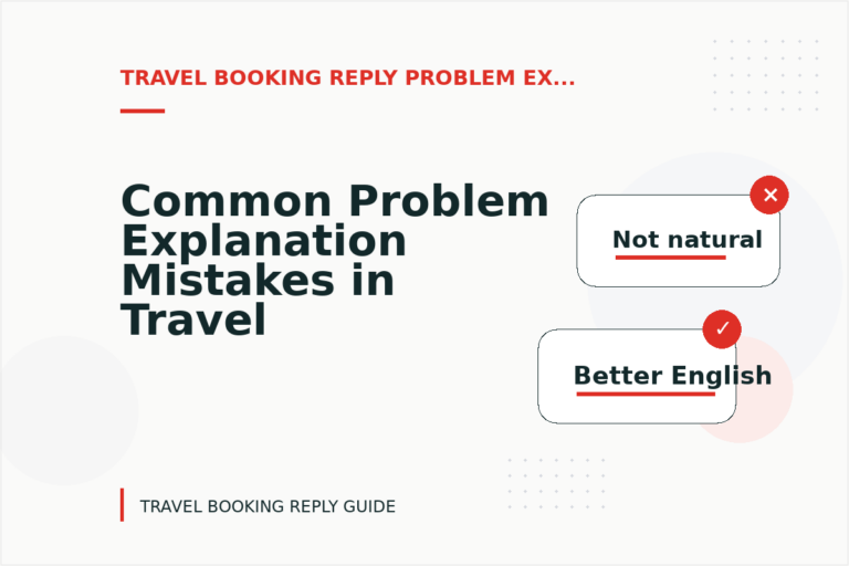 Common Problem Explanation Mistakes in Travel Booking Reply English