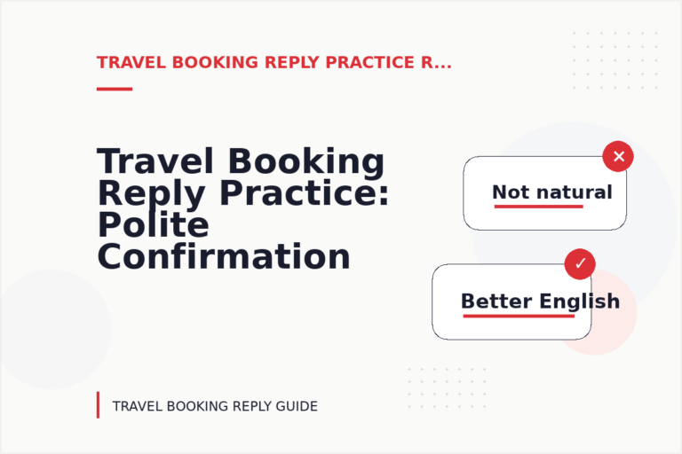 Travel Booking Reply Practice: Polite Confirmation Examples Travel Booking Reply Practice: Polite Confirmation Examples
