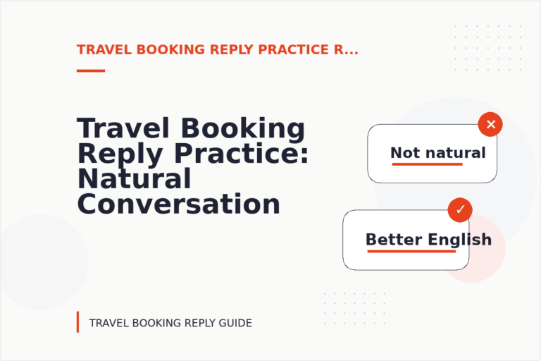 Travel Booking Reply Practice: Natural Conversation Lines