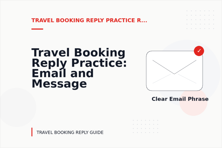 Travel Booking Reply Practice: Email and Message Examples