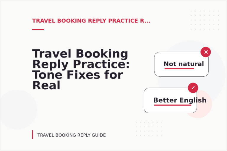 Travel Booking Reply Practice: Tone Fixes for Real Situations Travel Booking Reply Practice: Tone Fixes for Real Situations