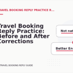 Travel Booking Reply Practice: Before and After Corrections