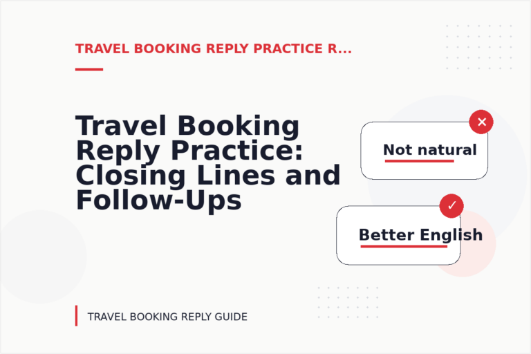 Travel Booking Reply Practice: Closing Lines and Follow-Ups